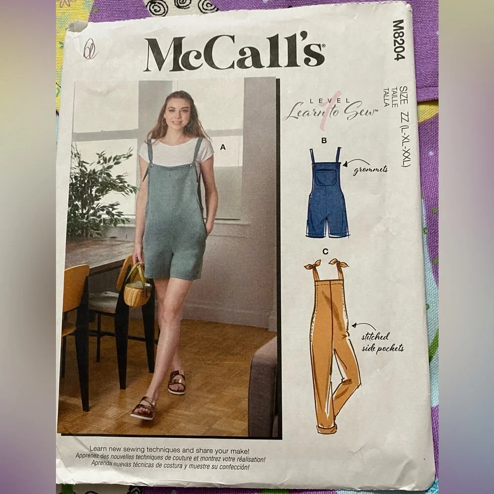 Homemade overalls (L) see pattern back picture for measurements - Picture 3 of 7